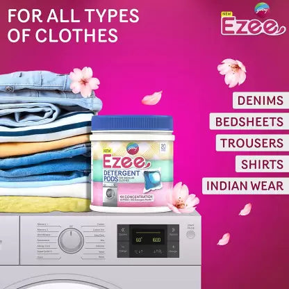 godrej ezee Detergent Pods Regular Detergent Pod (20 Pods) godrej ezee Detergent Pods Regular Detergent Pod (20 Pods)